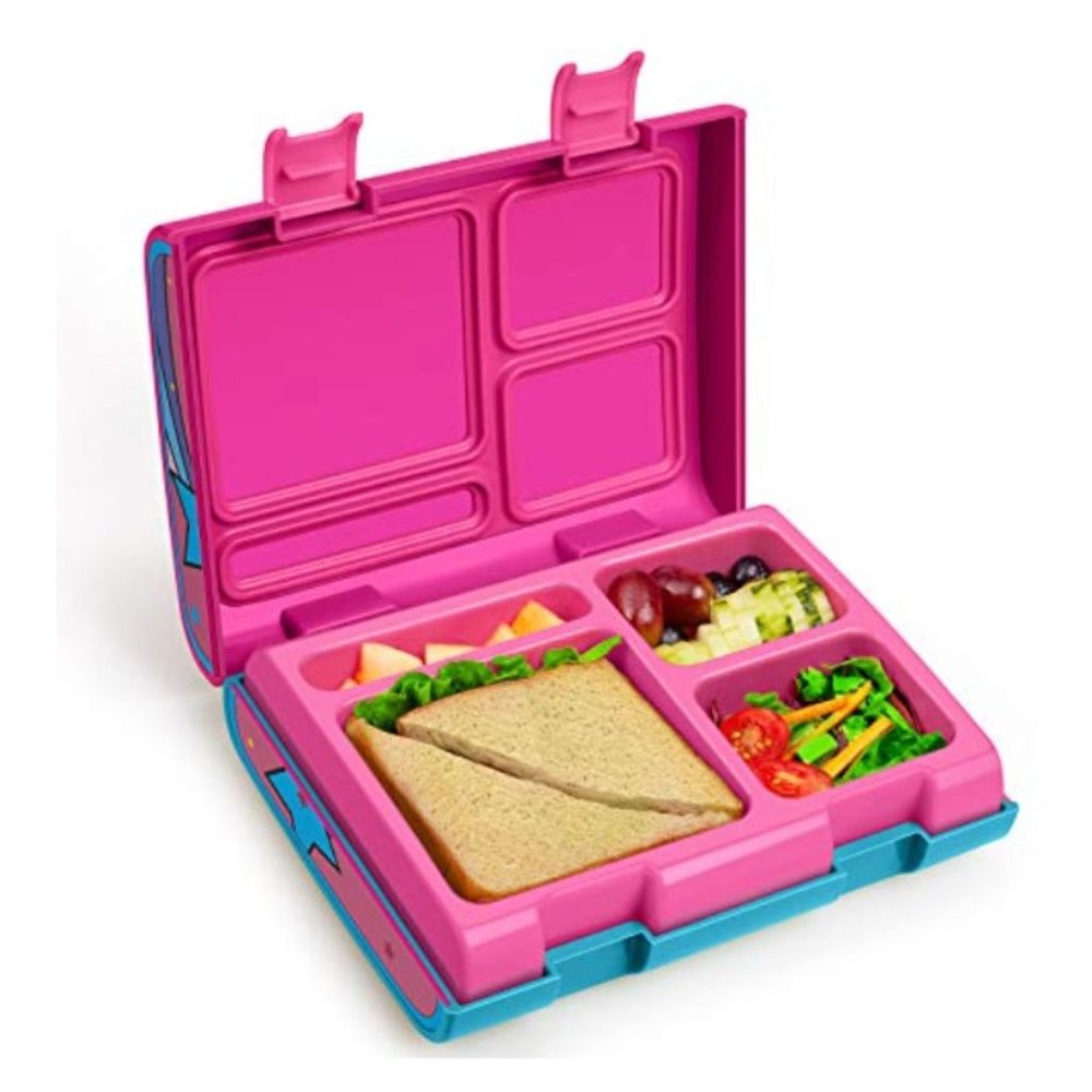 Bento Box for Kids; Lunch Containers with 4 Compartments